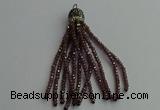 CGP426 2*3mm faceted rondelle handmade chinese crystal tassel pendants