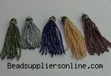 CGP430 2*3mm faceted rondelle handmade chinese crystal tassel pendants