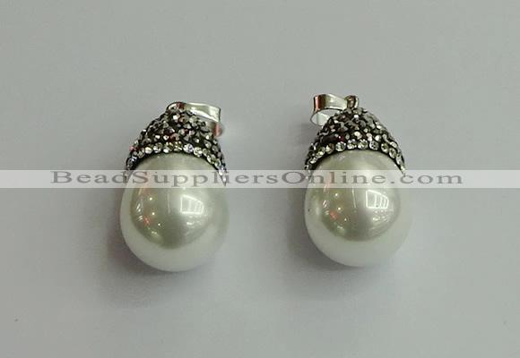 CGP455 15*25mm - 15*30mm teardrop pearl shell pendants wholesale