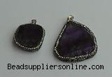 CGP560 25*35mm - 35*45mm freeform amethyst pendants wholesale