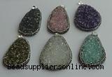 CGP578 30*45mm - 40*50mm freeform crystal glass pendants wholesale