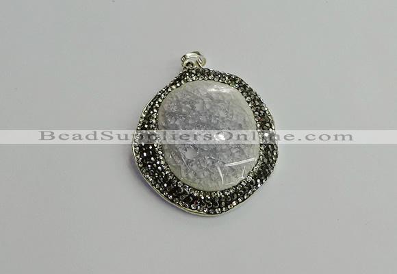 CGP661 40*45mm - 45*50mm freeform ceramic pendants wholesale