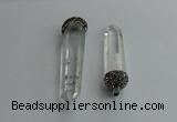 CGP713 16*55mm - 18*75mm sticks white crystal pendants