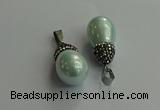 CGP715 15*25mm - 15*30mm teardrop shell pearl pendants wholesale