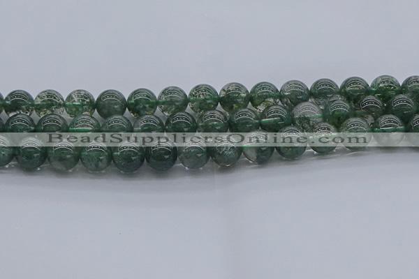 CGQ504 15.5 inches 12mm round imitation green phantom quartz beads