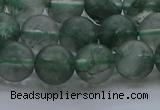 CGQ513 15.5 inches 10mm round matte imitation green phantom quartz beads