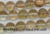 CGQ52 15.5 inches 10mm round gold sand quartz beads wholesale