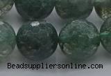 CGQ527 15.5 inches 18mm faceted round imitation green phantom quartz beads