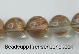 CGQ61 15.5 inches 14mm round gold sand quartz beads wholesale