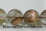 CGQ63 15.5 inches 18mm round gold sand quartz beads wholesale