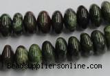 CGR05 16 inches 6*12mm rondelle green rain forest stone beads wholesale