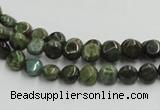 CGR14 16 inches 6mm flat round green rain forest stone beads wholesale