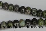 CGR45 15.5 inches 4*6mm rondelle green rain forest stone beads