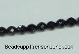 CGS105 15.5 inches 6mm faceted round blue goldstone beads wholesale