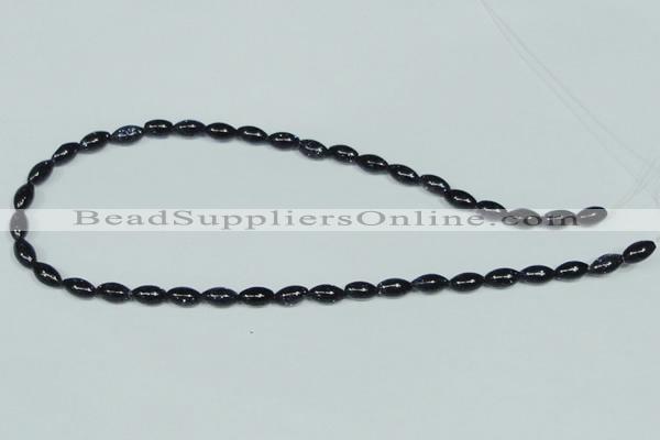 CGS120 15.5 inches 6*10mm rice blue goldstone beads wholesale