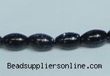 CGS121 15.5 inches 8*12mm rice blue goldstone beads wholesale