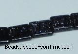 CGS128 15.5 inches 14*14mm square blue goldstone beads wholesale