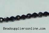 CGS138 15.5 inches 4mm faceted round blue goldstone beads wholesale