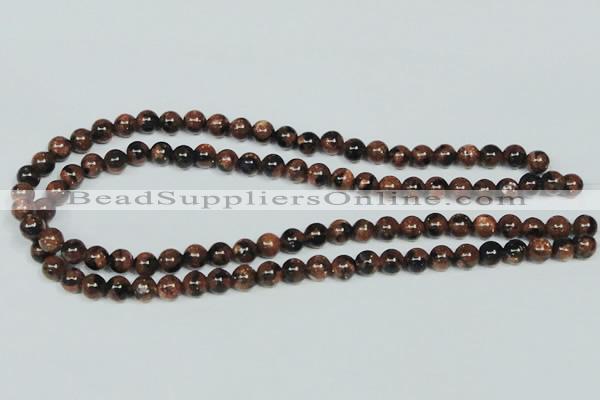 CGS202 15.5 inches 8mm round blue & brown goldstone beads wholesale