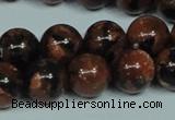 CGS205 15.5 inches 14mm round blue & brown goldstone beads wholesale