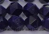 CGS459 15.5 inches 12mm faceted nuggets goldstone beads wholesale