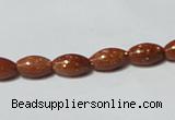 CGS69 15.5 inches 6*10mm rice goldstone beads wholesale