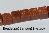 CGS73 15.5 inches 10*10mm cube goldstone beads wholesale