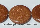 CGS78 15.5 inches 30mm coin goldstone beads wholesale