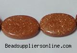 CGS79 15.5 inches 18*25mm oval goldstone beads wholesale