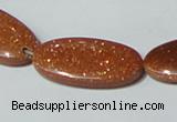 CGS80 15.5 inches 15*30mm oval goldstone beads wholesale