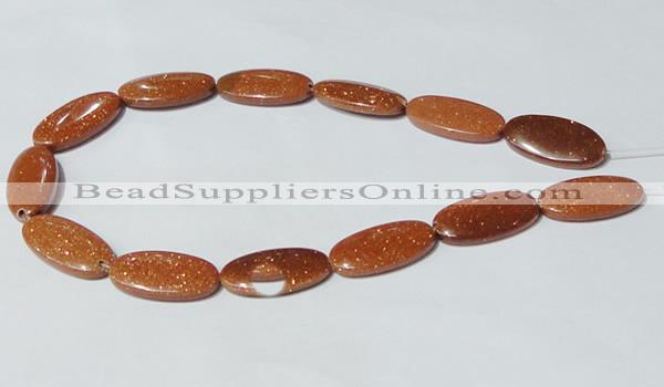 CGS80 15.5 inches 15*30mm oval goldstone beads wholesale