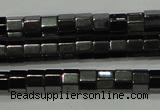 CHE125 15.5 inches 3*4mm faceted tube hematite beads wholesale