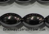 CHE140 15.5 inches 10*15mm rice hematite beads wholesale