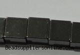 CHE184 15.5 inches 10*10mm cube hematite beads wholesale