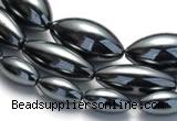 CHE20 16 inches 6*12mm & 8*20mm & 10*20mm rice hematite beads