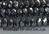 CHE2001 15.5 inches 4*6mm faceted rondelle hematite beads