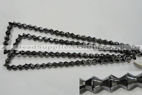 CHE203 15.5 inches 8*8mm faceted dumbbell hematite beads wholesale