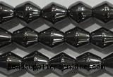 CHE211 15.5 inches 6*6mm bicone hematite beads wholesale