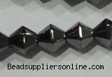 CHE216 15.5 inches 8*8mm faceted bicone hematite beads wholesale