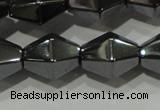 CHE217 15.5 inches 10*10mm faceted bicone hematite beads wholesale