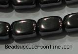 CHE249 15.5 inches 8*12mm cuboid hematite beads wholesale