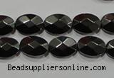 CHE281 15.5 inches 10*14mm faceted oval hematite beads wholesale