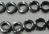 CHE302 15.5 inches 12mm donut hematite beads wholesale