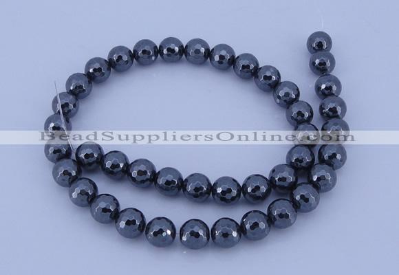 CHE37 16 inches 14mm faceted round hematite beads Wholesale