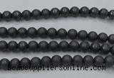 CHE400 15.5 inches 2mm round matte hematite beads wholesale