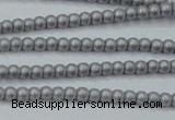 CHE418 15.5 inches 2mm round matte plated hematite beads wholesale