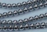 CHE424 15.5 inches 6mm round plated hematite beads wholesale