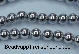 CHE425 15.5 inches 8mm round plated hematite beads wholesale