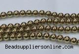 CHE430 15.5 inches 2mm round plated hematite beads wholesale