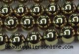 CHE436 15.5 inches 12mm round plated hematite beads wholesale